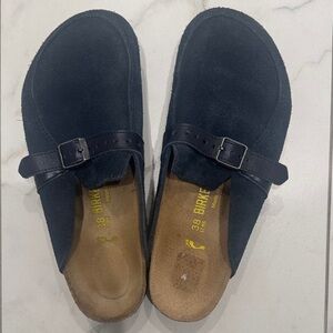Birkenstock Navy Suede Loafer Clog